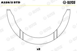 GLYCO Saiba distantier, arbore cotit GLYCO A326/2 STD