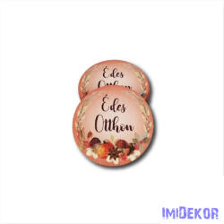  Kör fa tábla őszi 7cm - Édes otthon-Díszes