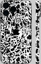  iPhone 16 Pro Max - Monokróm graffiti hátlap fólia