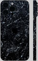  iPhone 16 Pro - Koszos fekete márvány mintás hátlap fólia