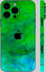  iPhone 16 Pro Max - Zöld-kék festék hátlap fólia