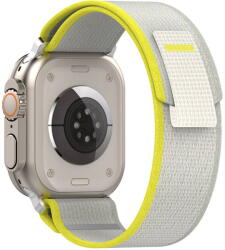 Techsuit Curea pentru Apple Watch 1/2/3/4/5/6/7/8/9/10/SE/SE 2 (38/40/41/42mm) - Techsuit Watchband (W039) - Yellow / Gray (KF2313121)