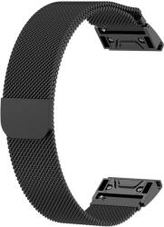 Techsuit Curea pentru Garmin Fenix 5/5 Plus 6/6 Pro/7/Forerunner 935/945/955/Approach S60/S62 - Techsuit Watchband QuickFit 22mm (W009) - Black (KF2334779) - forit