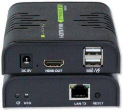 TECHLY Cablu HDMI TECHLY KVM Extender prin cablu de retea, 120m (IDATA-HDMI-KVM2)