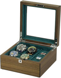 Rothenschild watch box RS-2440-W for 4 watches and cufflinks, (watch box RS-2440-W for 4 watches and cufflinks)