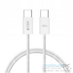 Tech-Protect Ultraboost Kábel USB-C / USB-C PD60W/3A 1m Fehér