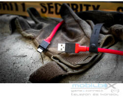 Tactical Fat Man USB / USB-C töltő- és adatkábel, 1m, piros - mobil-box