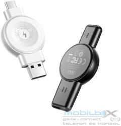  XO vezeték nélküli Apple Watch töltő QI CX026 USB+USB-C 2, 5W fehér - mobil-box