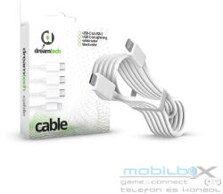 Dreamtech PD kábel Fehér Lightning / USB-C 2.4A 20W