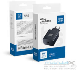 Blue Star Hálózati töltőfej Type C PD QC4.0 3A 25W black (Samsung Fast Charge kompatibilis)