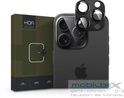 HOFI FullCam Pro+ kameralencse védőüveg + alu kameravédő - Apple iPhone 16 Pro/16 Pro Max - fekete - mobil-box