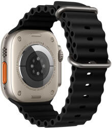  Forcell Apple Watch Ultra stílusú okosóra szíj 42/44/45/49 mm fekete