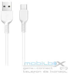 hoco. X20 USB / Type-C töltő- és adatkábel, 3 m, fehér - mobil-box