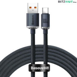 Baseus Fast Charging Data Cable 100 W USBa-Type C prémium , szövet adatkábel 2 méter