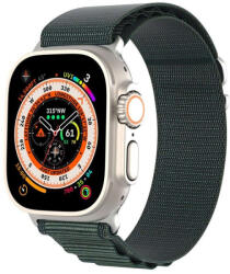  Dux Ducis Apple Watch Ultra stílusú szövet szíj 42/44/49mm alpesi zöld