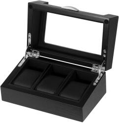 Rothenschild watch box RS-2375-3-OAK for 3 watches black, (watch box RS-2375-3-OAK for 3 watches black)