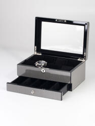 Rothenschild Watch Box RS-2268-8CA for 8 Watches carbon, (Watch Box RS-2268-8CA for 8 Watches carbon)