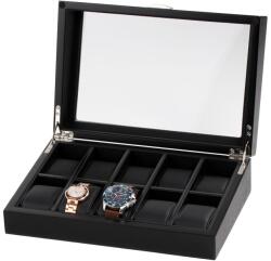 Rothenschild Watch Box RS-2375-10OAK For 10 Watches black, (Watch Box RS-2375-10OAK For 10 Watches black)