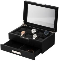 Rothenschild Watches & Jewellery Box RS-2351-10BL for 10 Watches Black, (Watches & Jewellery Box RS-2351-10BL for 10 Watches Black)