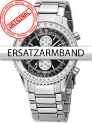Perigaum Replacement Strap steel P-1310 Flightmaster Silver,