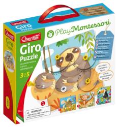Quercetti Quercetti: Montessori Giro 4 bucăți set puzzle animale (10611)