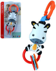 Magic Toys Sun Baby: Zebra veselă pentru bebeluși cu zornăitor (MKM310090)