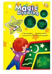 Magic Toys Set de tablă magică cu șablon și pix (MKL325760)