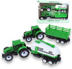 Magic Toys Farm Truck: Set tractor verde din două părți cu remorcă (MKK141216)
