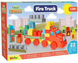 Magic Toys Fire Truck pompoieri set cuburi de construcții 22 bucăți (MKL548645)