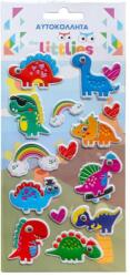 Luna The Littlies: Set de autocolante 3D pufos cu model de dinozaur, 10x22 cm (000646985)