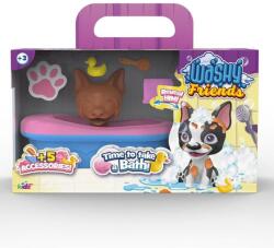 YuMe Washy Friends: Color Reveal Boston Terrier cățeluș cu cadă și accesorii (K02WFS04-03) Figurina
