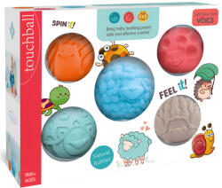 Magic Toys Touchball: Set de 5 mingi cu animale pentru dezvoltarea simțului tactil (MKO489476)