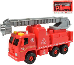 Magic Toys Fire Engine: Macara de pompieri demontabila cu scule si sunet 20cm (MKK440799)