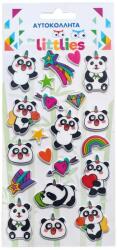 Luna Setul de autocolante 3D pufos cu panda Littlies, 10x22 cm (000646993)