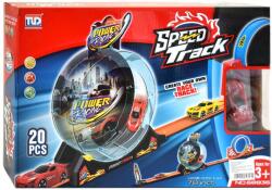 Magic Toys Speed Track 20 bucăți pistă de curse cu buclă și mașină retractabilă 1/64 (MKK584313)