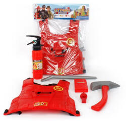 Magic Toys Set de joacă pompieri cu armură și accesorii (MKL134564) Costum bal mascat copii
