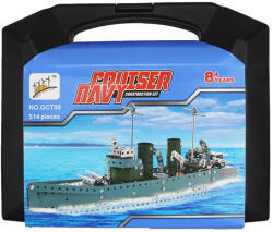 Magic Toys Cruiser Navy set jucărie de construcție metal 514 bucăți set în valiză (MKL524588)