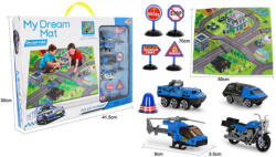 Magic Toys Covor de joacă de poliție cu vehicule și tabele (MKK129831)