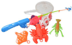 Magic Toys Jucărie de pescuit colorată cu pește și crabi, undiță 47 cm (MKO370451)