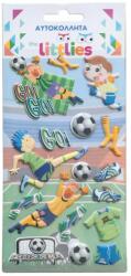 Luna The Littlies: Set de autocolante 3D pufos cu model de fotbal, 10x22 cm (000647000)