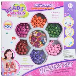 Magic Toys Beads Series: Set de bijuterii cu peste 100+ de margele colorate cu buline (MKK292173)