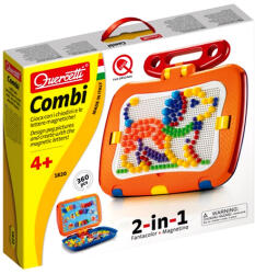 Quercetti Quarcetti: 2 in 1 set colorat cu bilute de 300 de bucati cu tabel magnetic (1820Q)