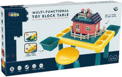 Luna Toy Block Table masă de joacă cu elemente de construcție 76 bucăți set (000621911)
