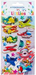 Luna The Littlies: Set de autocolante 3D pufos cu avioane, 10x22 cm (000646984)