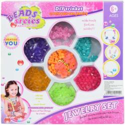 Magic Toys Beads Series: Set de bijuterii cu peste 100+ de margele colorate si transparente (MKK292119)