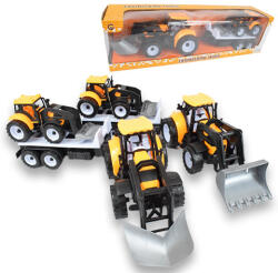 Magic Toys Engineering Truck: Set tractor din 2 părți cu remorcă și utilaj 46cm (MKK141990)