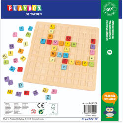 Playbox PlayBox: Joc educativ din lemn colorat ABC 25x25cm (2472174)