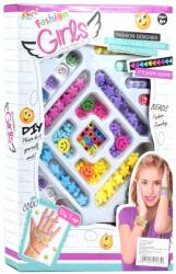Magic Toys Fashion Girls: set de confectionare de bratari cu peste 100+ de margele colorate si stele (MKL542165)
