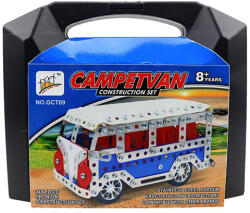 Magic Toys Campervan autobuz model jucărie de construcție metal 348 bucăți set în valiză (MKL524597)