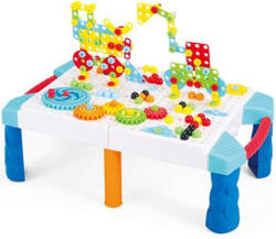 Magic Toys Masă de joc de dezvoltare cu blocuri de construcție 213 bucăți (MKM353452)